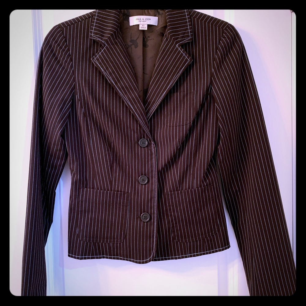 Brown Striped Blazer